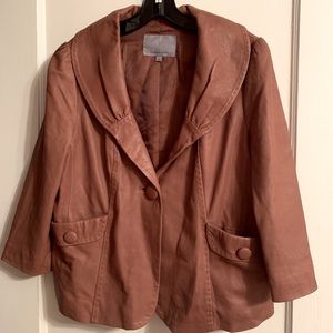 Cognac leather Swing Jacket